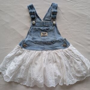 OshKosh B'gosh Blue and White Casual Dress with Delicate Accents